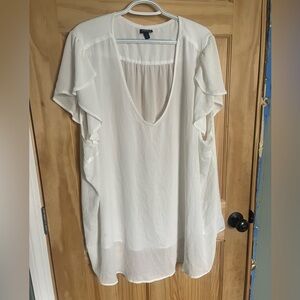 Torrid white blouse size 5